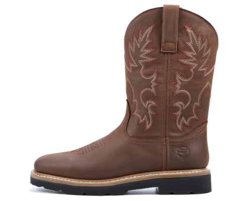 Image of SUREWAY Men's Waterproof Western Cowboy Boots-Soft /Steel Toe