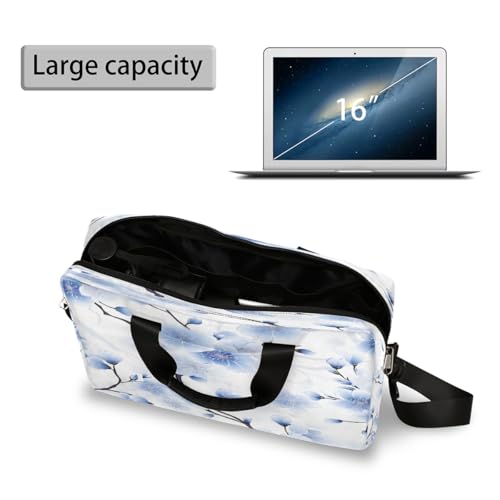 Maletín para laptop azul con diseño de cerezo miniatura 5