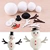 KUUQA 132 Pcs DIY Christmas Snowman Making Kits Includes Mini Top Hats, Snowman's Nose, Plastic Wings for DIY Ornament Crafts Xmas Decoration Christmas Party Supplies #2