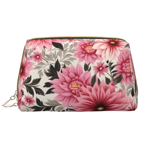 化粧ポーチ 花 ピンク 花柄 メイクポーチ コスメ ポーチ 化粧品 収納 バッグ メイクボックス 旅行 出張 防水 巾着 小物入れ 持ち運び