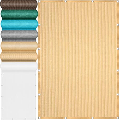 Voile ombrage avec oeillets protection solaire 3.8x6m