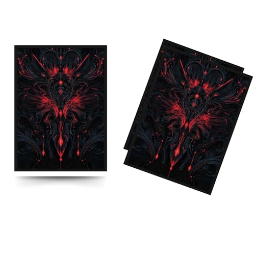 Trading Card Sleeves 100 Count Glossy Art Back & Clear Front (66 x 92 mm) Fits Standard Cards MTG Sports & Collector Decks