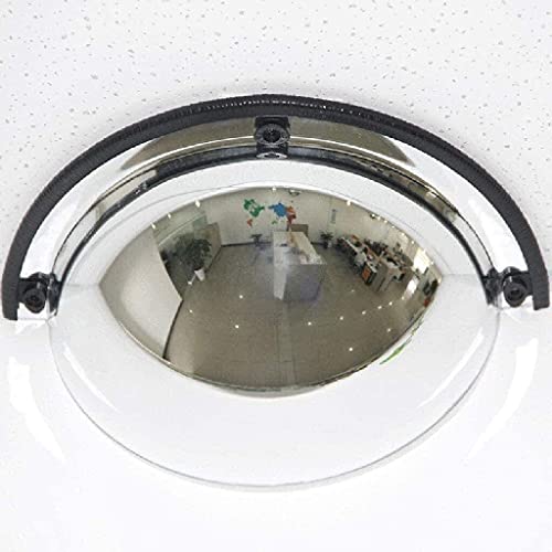 CukUJH Quarter Spherical Mirror, Office Surveillance Mirror, 180 Degree Viewing Angle, 1/4 Spherical Mirror, Acrylic Mirror(60Cm(24Inch))