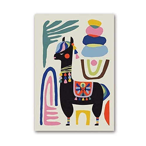 Llama Poster pour Transformer une Chambre d'Enfant Mur Blanc