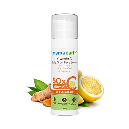 Mamaearth Vitamin C Daily Glow Face Serum for Men & Women - Vitamin C Serum for Glowing Skin, Oily Skin & Dark Spots, With 50x Vitamin C -30ml - Image 2