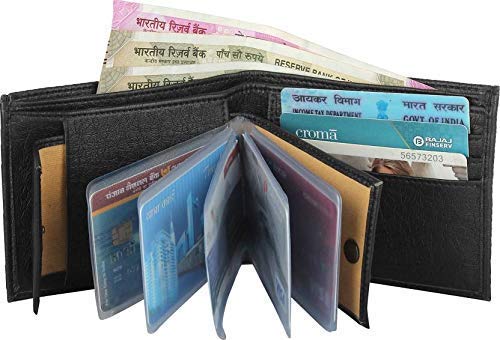 Image of Amicraft Faux Leather Men's Wallet & Belt Combo Set Black Brown Reversible Gift set