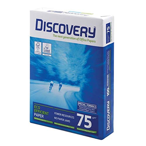 Discovery - Papel (A4, 75 g/m², 2500 unidades), color blanco