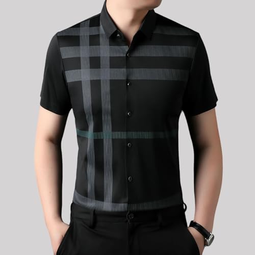Chemise homme manches courtes ample décontractée et fluide - 6