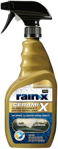 Rain-X 630177SRP Cerami-X Glass Cleaner + Water Repellent, 23oz -...