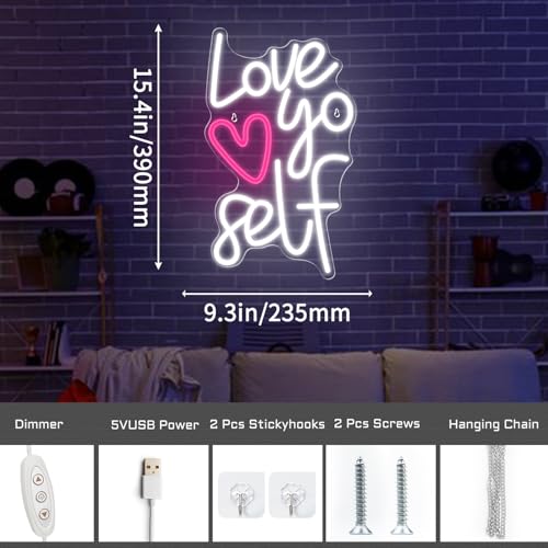 Image of Neon Sign Neon for Wall Decor, LED Neon Light Sign for Girls Room Bedroom Wedding Birthday Party