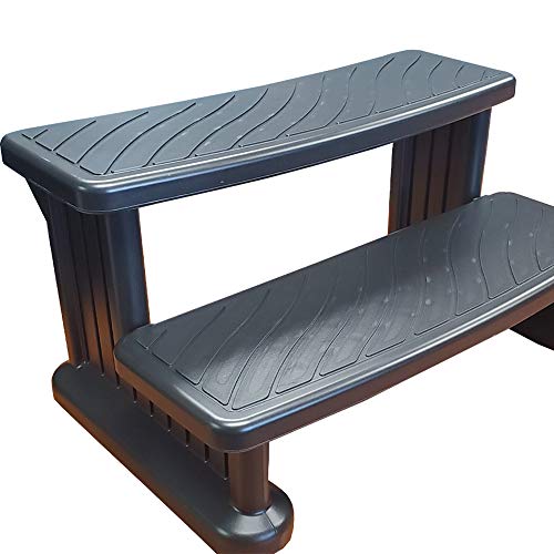 Puri Tech Universal Spa & Hot Tub Outdoor Steps No Slip Grip Support - Black - Image 6