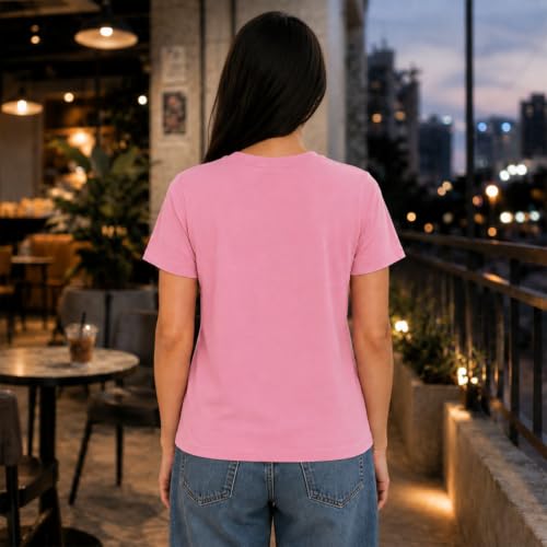 Image of Amazon Brand - INKAST Women Graphic Printed T-Shirt | Round Neck | Regular Fit | (Cotton Blend)