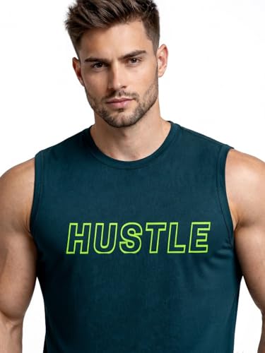 Image of 3Colours RGB Men's Active Wear Sleeveless Tank top, Gym Vest, Leisure wear CCUT Hustle