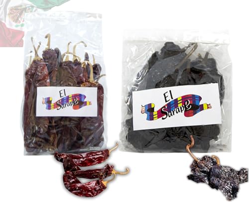 OsoRetail Pack 2x100g Chiles Secos Mexicanos | Chile Guajillo y Chile Ancho | Para Salsas, Moles y Guisos Tradicionales