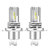 Briteye(まぶしい) 車/バイク LED ヘッドライト H4 車検対応 一体型 H4 LEDバルブ HI/LO切替 6500K ホワイトCREEチップ搭載 ファンレス (2個入)