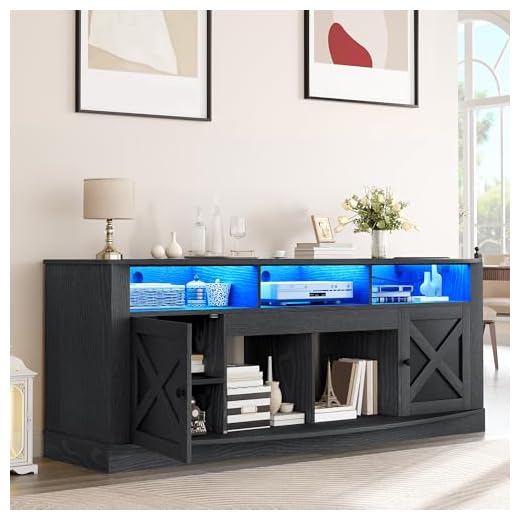 Elegant 70" TV Stand with Power Outlet