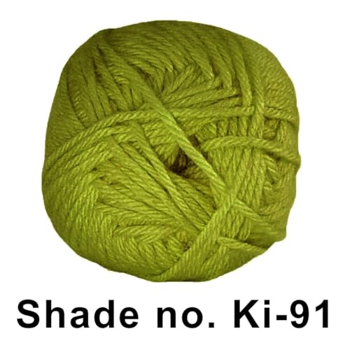 Image of VCR Olive Yellow Yarn, 100 Grams Hank, 190 Meters Length, Acrylic Ball for Crochet and Knitting, Soft Crosia Threads, Pack of 1 Yarn, Suitable for DIY Crafts