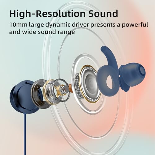 Image of UN1QUE Wireless Earphones Bluetooth In Ear Neckband -24 Hours Playtime,Adjust Eq Bass,Magnetic Instant Connection,20 Mins Charge -Ergonomic Neckband With Mic,Type-C Charging,Ipx5 Waterproof(Blue)