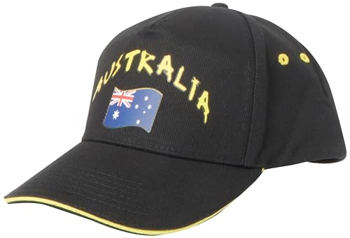 Supportershop Mixte Australie Casquette De Baseball, Noir, Taille Unique EU