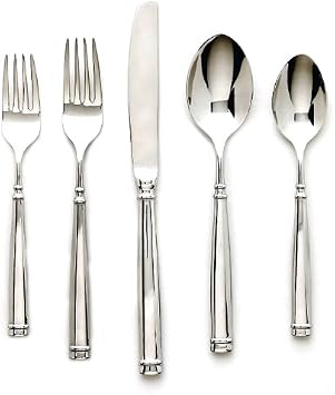 Ginkgo International Naples 42-Piece Stainless Steel Flatware Place Setting, Service for 8 Plus 2-Piece Hostess Set