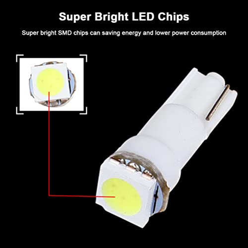Pack 20 Bombillas LED T5 Xenón Blanco para Autos miniatura 5