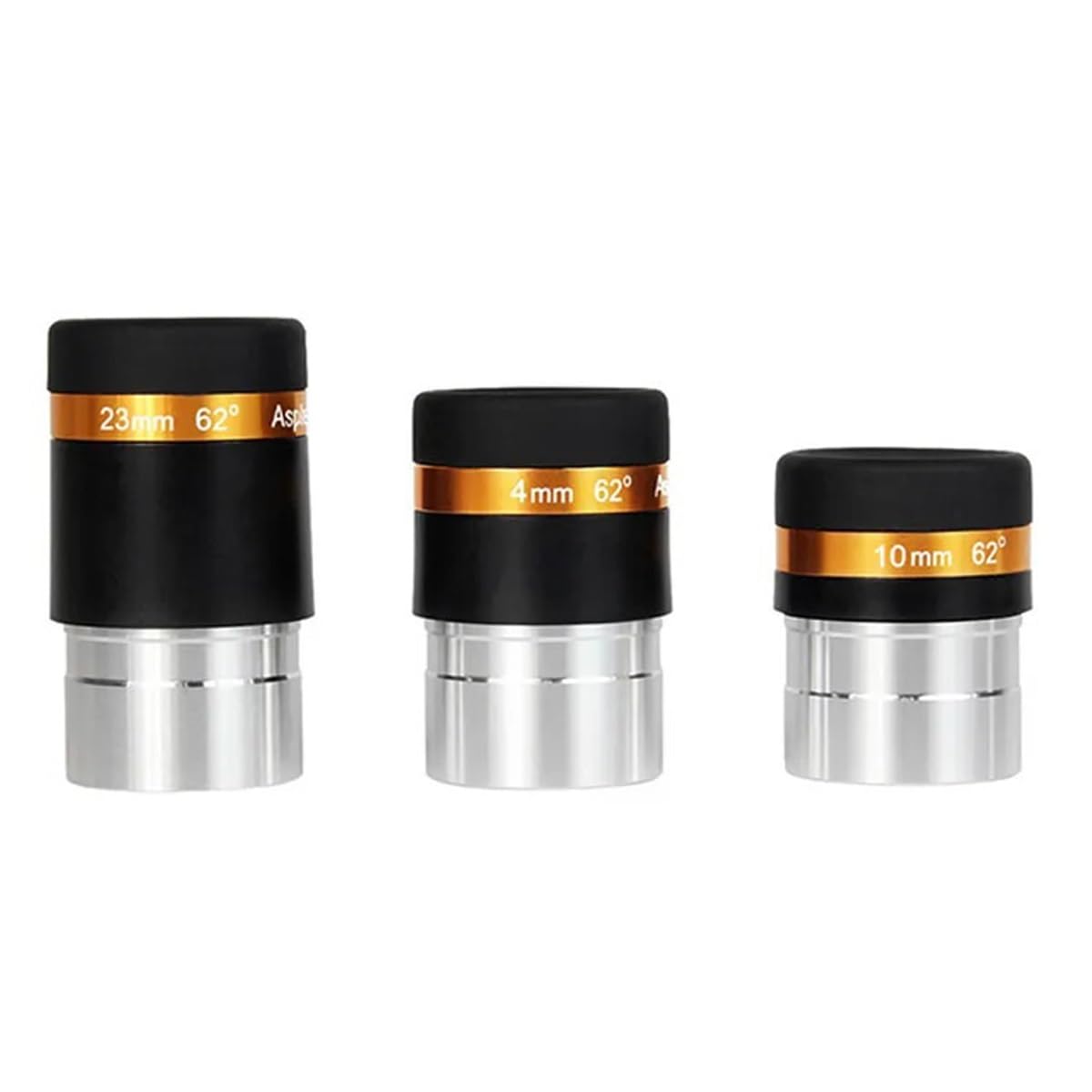Oculares asféricos de 1,25 pulgadas con gran angular de 62° para telescopios 7