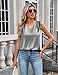 Zeagoo Ladies Camisoles Tops Dressy Casual Tank Tops Silk Satin Sleeveless Blouses Business Casual Outfits 2026 Gray