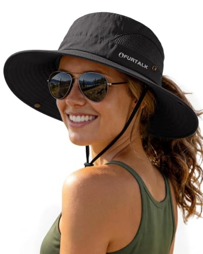 FURTALK Womens Sun Hat with Ponytail Hole