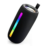 ABEAUROOSE Bluetooth Speaker with Colorful Flashing Lights, Portable Outdoor Wireless Speaker Suitable for Party, Home, Travel
