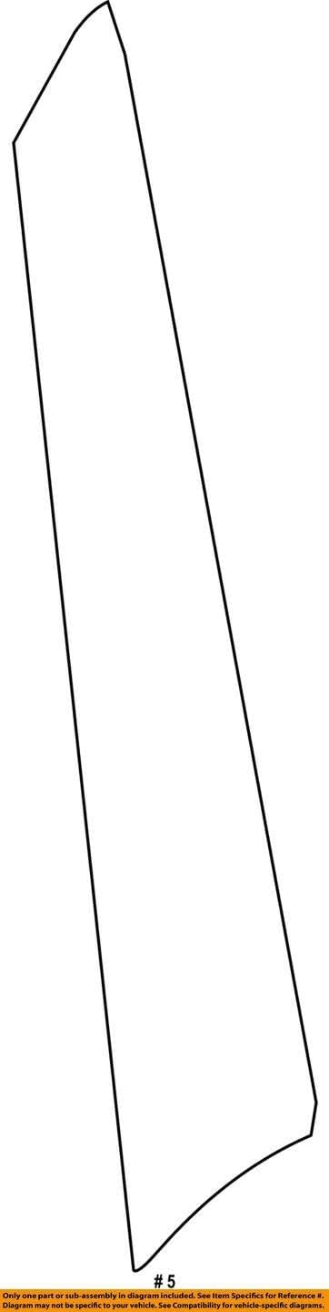 Genuine OEM 86391-3S010 Tape - RR Door Black Frame FR, RH / 863913S010 for Hyundai Sonata 11-15