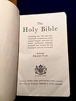 The Holy Bible Containing the Old and New Testaments translated out of the original tongues : and with the former translations diligently compared and revised, by His Majesty's special command. B083F5K2PS Book Cover