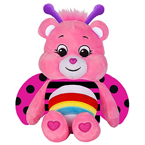 Care Bears Peluche Lady Bug Bear de 22 cm | Juguete de peluche coleccionable para niños, juguetes suaves para niñas y niños, lindos peluches adecuados para niñas y niños a partir de 4 años | Diversión