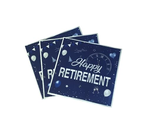 Servilletas de papel azul y plata de 6.5 pulgadas para fiesta 40 ud