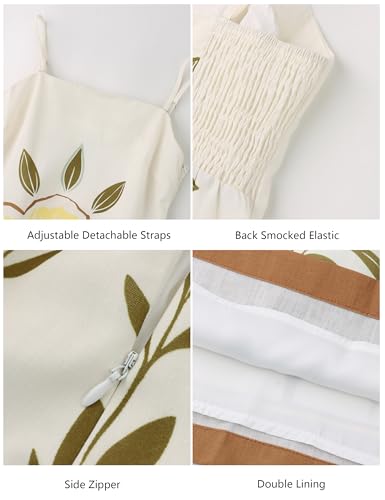 Image of TERIVEEK Women Strapless Linen Tube Mini Dress Summer Boho Beach Sundress