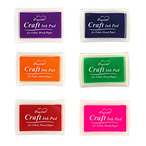 Craft Ink Pad, 6Pcs Craft Stamp Ink Pad For Kids Diy Multicolor Scrapbooking, Rubber Stamps, Paper #TOP7
