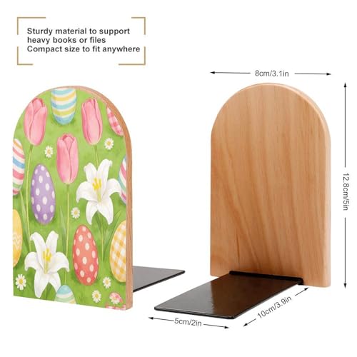 Sujetalibros de flores de Pascua de madera resistente y moderna 3