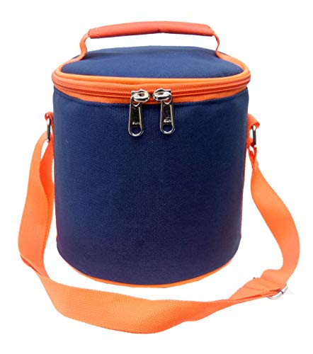 Image of Insulated Lunch Bag, Water Resistant, for Office, School and Travelling, 1 Litre (Without Containers, Size-6.5 X 6 X 6)