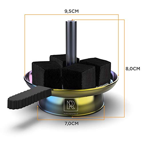 M. ROSENFELD Shisha Kaminaufsatz 8cm Flic-Flac – edler Kamin für Tonkopf, Silikonkopf, Keramikkopf, Steinkopf, Kaminkopf… – Bild 4