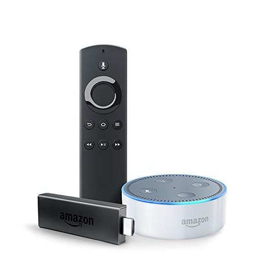 Fire TV Stick with Alexa Voice Remote + Echo Dot (White)