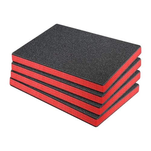 Whtkoph 4Pcs Craft Foam Inserts for Cases EPE Foam Sheets Packing Foam Pads for Tool Box, 46cmx30cmx2.5cm