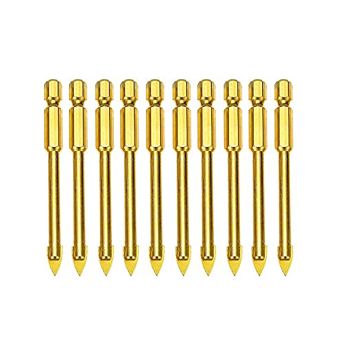 Juego de 10 brocas para vidrio con punta de carburo de tungsteno miniatura 3