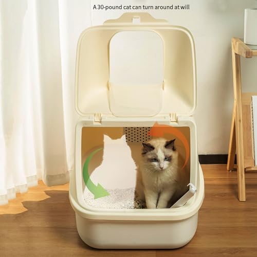 Caja sanitaria para gato con tapa, plástica cerrada miniatura 5