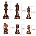 Hellpnoom Wooden Chess Pieces, Tournament Staunton Wood Chessmen Pieces Only, 3 Inch King Figures Chess Game Pawns Figurine Pieces, Replacement of Missing Piece, Includes Storage Bag