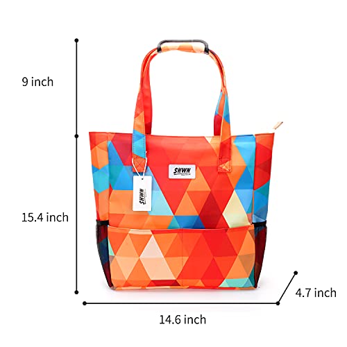 SHWN Original flower waterproof big bag shoulder bag, suitable for gym beach travel daily bag upgrade version - Image 5