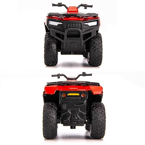 1:36 ATV Off Road Vehicle Model Car, Diecast Pull Back Beach Motorcycle Toy Car for Kids Boy Girl, Car Model Collection and Decoration, Red - Image 7