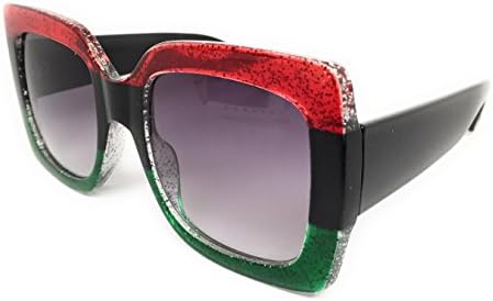 Oversize Sparkle Square Frame Sunglasses