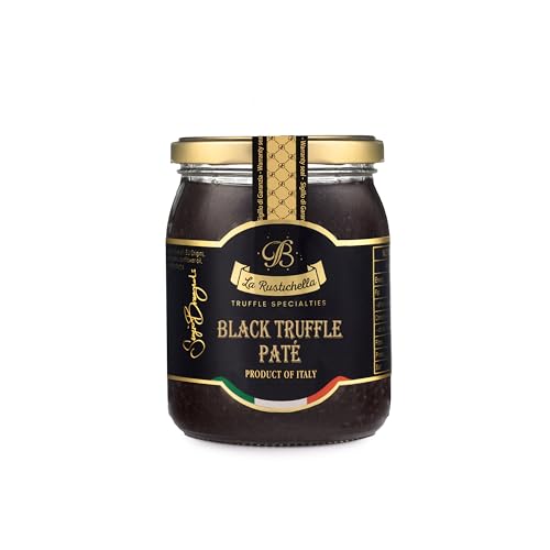 La Rustichella - Black Truffle Patè - 100% Made in Italy | Vegan, Gluten-Free, Cholesterol-Free (500g)