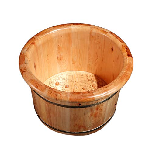 Barril de baño para pies de madera con masaje