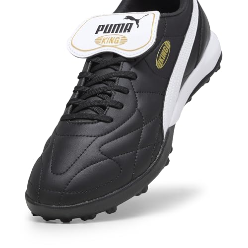 PUMA Unisex King Top Tt Fußballschuhe, Puma Black Puma White Puma Gold, 37.5 EU – Ansicht 4