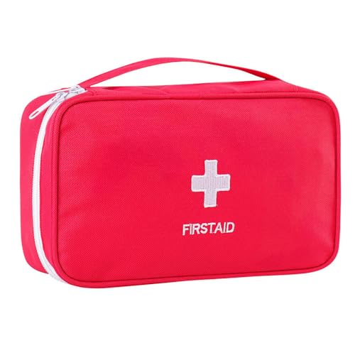 Bolsa de botiquín de viaje de alta capacidad - bolsa de tratamiento de primeros kits de asistencia en el hogar, oficina, escuela, exterior, camping, viajes, bolsa de medicamentos, rescate, uso de